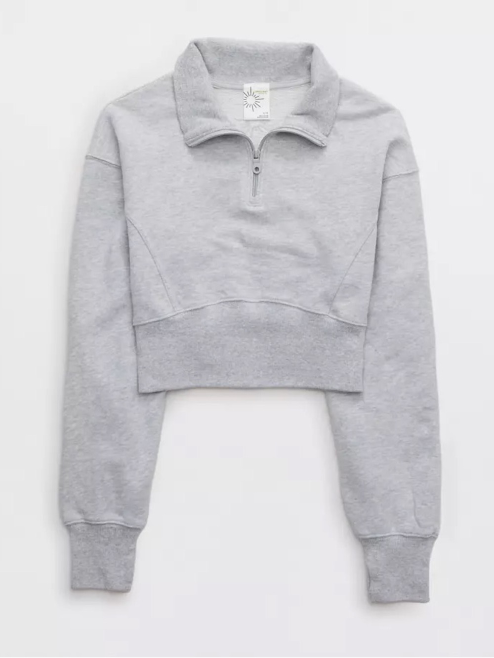 OFFLINE By Aerie Throw-Back Corset Cropped Quarter Zip - Picture 2 of 9